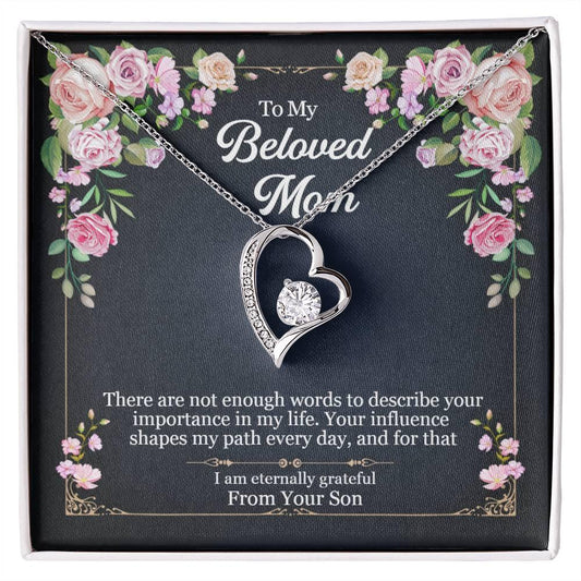 To My Beloved Mom Message Necklace - Perfect For That Special Occasion - Ellisworth™