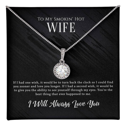 To My Smokin' Hot Wife Message Necklace - Perfect Mothers Day Gift - Ellisworth™